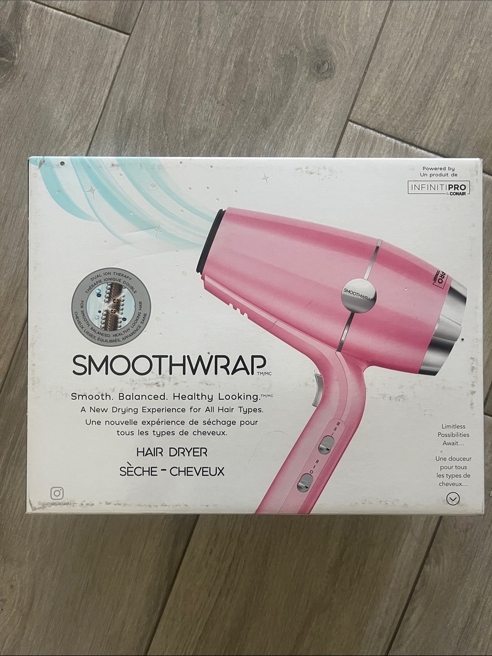 Contain Smoothwrap Pink Hair Dryer by